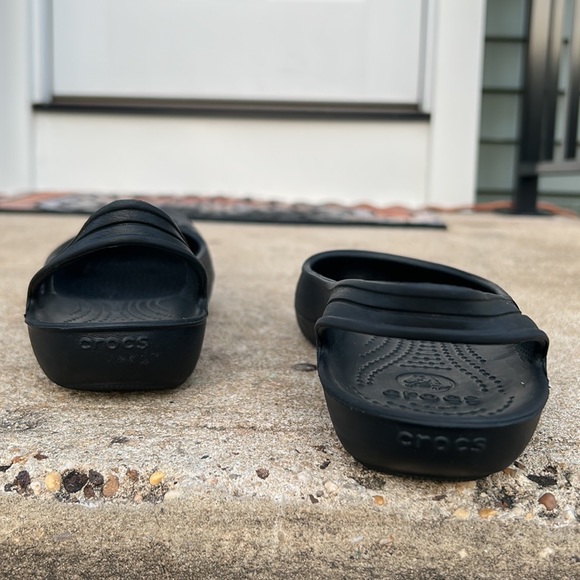 Solid Black CROCS Slingback Kaydee Ballerina Flats - Picture 9 of 15